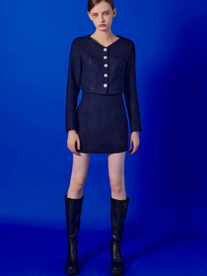 Oskar tweed mini skirt (2colors)
