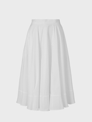 Hidden tucking banding full skirt - white