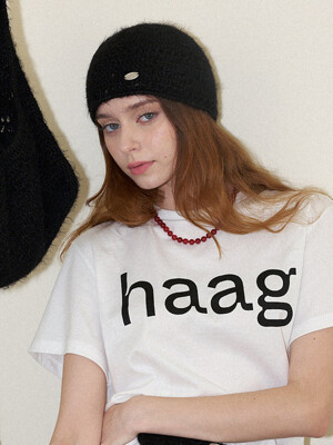 Lily Fur Handmade Crochet Short Beanie _ Black