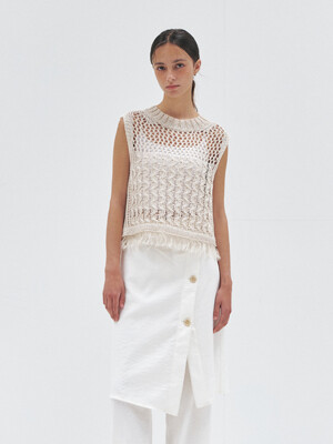 RTR NETTING FRINGE VEST _2 COLORS