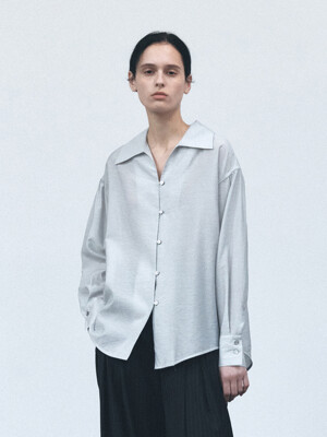 TVS SHEER COLLAR BLOUSE_2COLORS