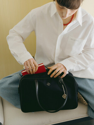 Sage Nylon Square Bag_Black