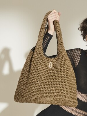[단독]Boater Weaving Hobo L (보터 위빙 호보 라지)_2colors