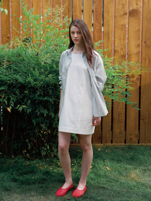 Sheer Check Shirts (Ivory)