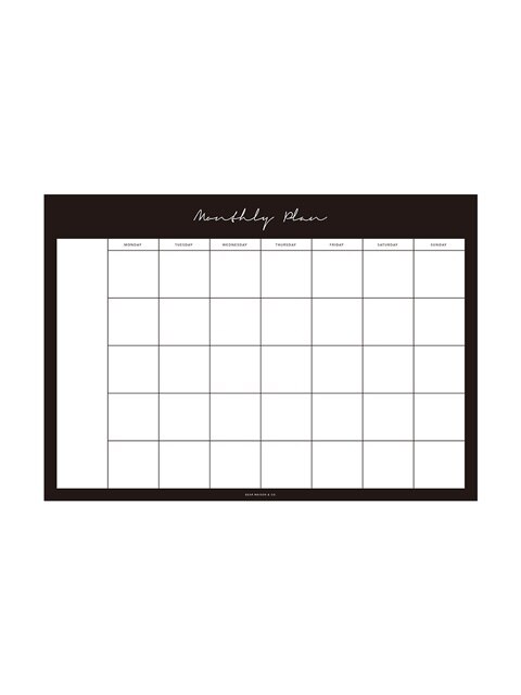 Monthly Planner Notepad - Black