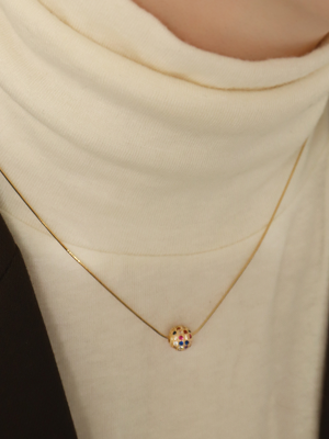 Mirror gold necklace