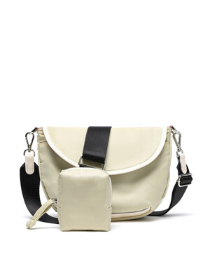 IN HALF MOON CROSSBODY BAG (IVORY-W)