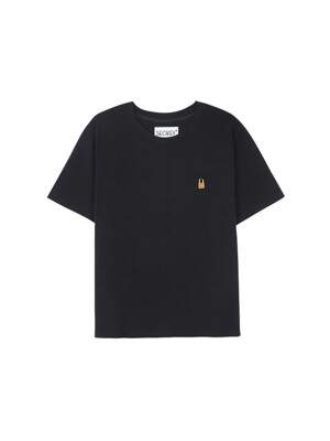 21S/S 패드록 시그니처 반팔 티셔츠(블랙)(남녀공용)