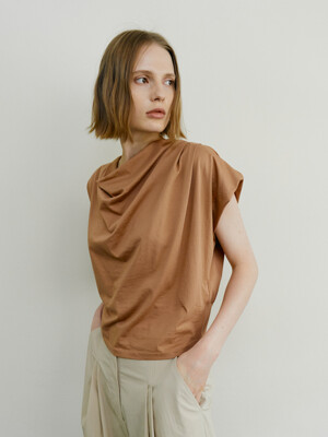 Cowl neck jersey(orange)