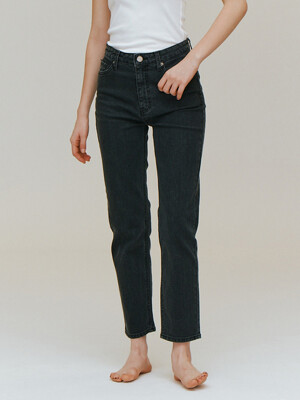 Mid-rise Straight Jeans_GREY