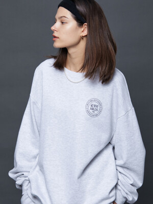 SUNNY HILLS S-LOGO SWEATSHIRTS (MELANGE WHITE)