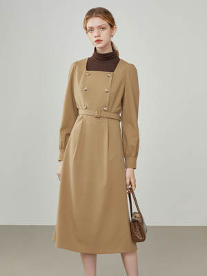 Wendy square brest suit dress