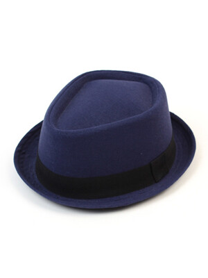 Dia Very Short Navy Cotton Fedora 파나마햇