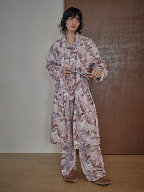 라운지웨어,라운지웨어 - 아템포 (atempo) - CLASSIC LONG ROBE_marble pink (women)