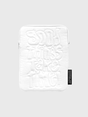 GOOD THINGS TAKE TIME-WHITE(아이패드 파우치)