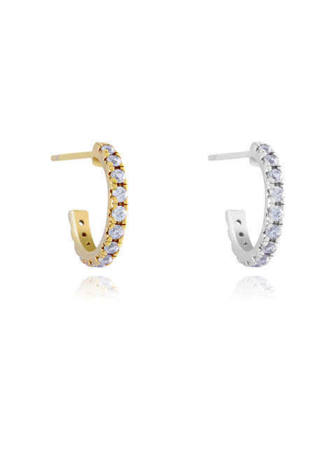 주얼리 - 이너프립 (ENOUGHLIP) - C Curve Crystal Earring 
