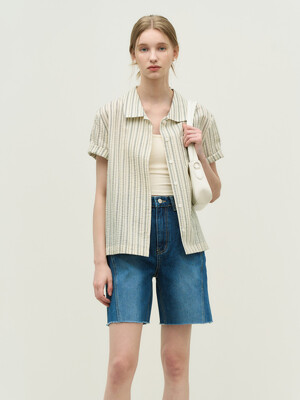 Country stripe vintage seersucker shirts - ashbeige