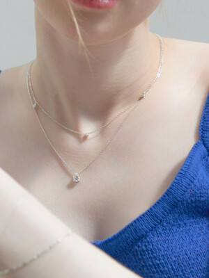 Vivian Flory 925 Silver Necklace (2SET)