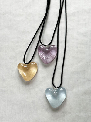 Big Heart String Necklace (3Colors)