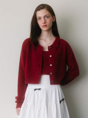 [SET]ALPACA BLEND CARDIGAN INNER TOP_TT3W302RD