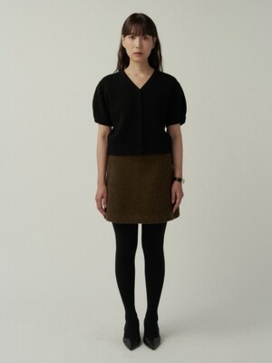 Barnett Wool Skirt [Brown]