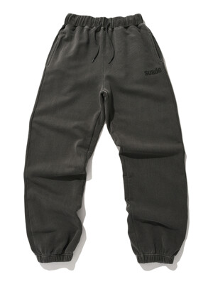 WASHED LOGO PANTS [PIGMENT BLACK]