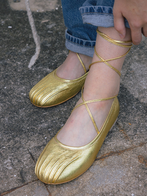 플랫슈즈,플랫슈즈 - 차하야 (cahaya) - Pleats Strap Flat_3Colors