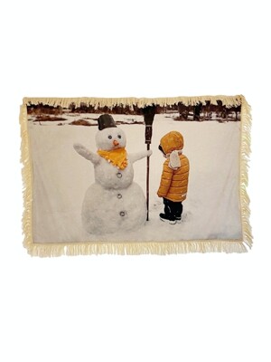 Snowman and Baby Blanket - Horizontal