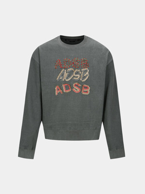 (ESSENTIAL) ADSB PATCH LOGO SWEATSHIRT atb1085u(CHARCOAL)