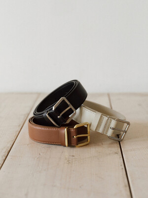 Demeriel Square Leather Belt_3Colors