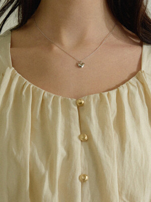 Mini heart chain necklace - silver