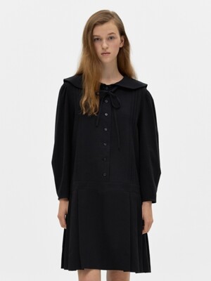 [리퍼브] pleats dress - black