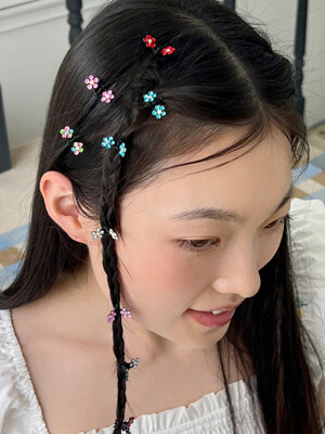 [2SET] mini flower hair pin (5colors)