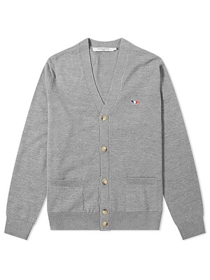 23FW 메종키츠네 가디건 트리컬러폭스 그레이멜란지 FU00501KT1036 H150