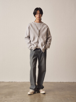 Comfortable Knit Cardigan_Grey