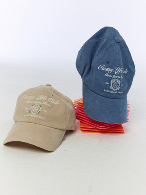 [24FW clove] Lettering Corduroy Ball Cap (2color)