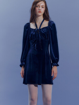 Kaarina velvet mini dress (2colors)