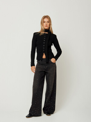 13OZ CRYSTALLISED WIDE LEG DENIM_JET BLACK_VOL24108
