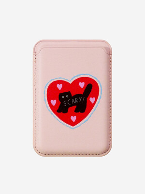 [맥세이프 카드지갑]Pink-Red Love-Scary Cat Magsafe Cardcase
