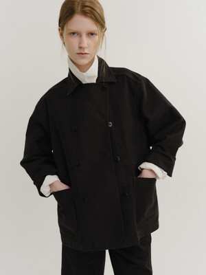 French double work jacket (Black)