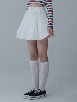 [단독]BALLOON RIBBON BANDING SKIRT PANTS_IVORY