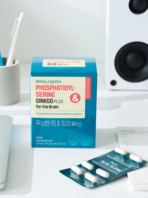 두뇌엔 PS & 징코 플러스 470mg x 60캡슐 (기억력 인지력 두뇌건강케어)