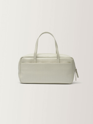 Pocket tote leather bag (Salt)
