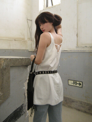 [단독]슈 슬리브리스 미니 드레스 / SHU SLEEVELESS MINI DRESS_2colors