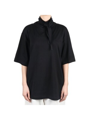 르메르 25SS 여성 폴라드 반팔티 블랙 TO1384 LJ1018 999