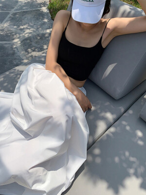 Banding Maxi Skirt_WHITE