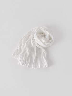 Pleats Muffler_White
