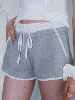 Dot Layered Shorts [Gray]