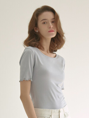 slim fit modal T shirt -  skyblue