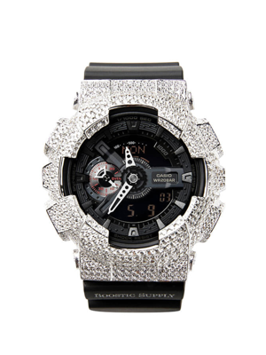 GA110-GCBKWG WHITE GOLD (BLACK BAND)